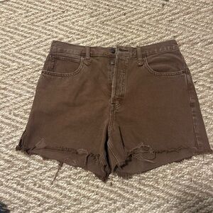 Free People denim brown shorts